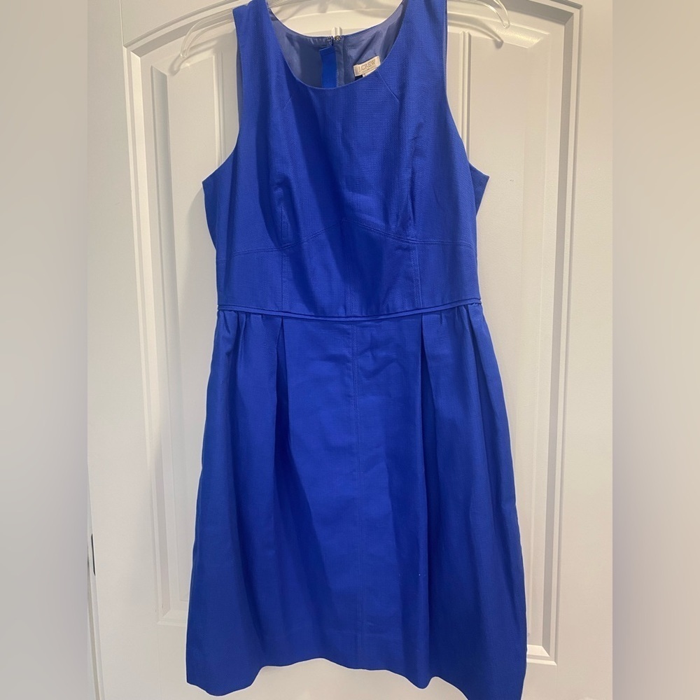 J CREW Tweed Sheath Dress royal Blue like new size 8